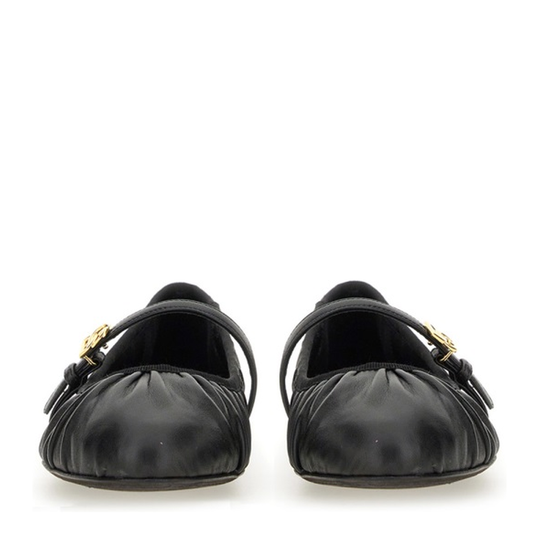 Nappa Leather Ballet Flats in Black