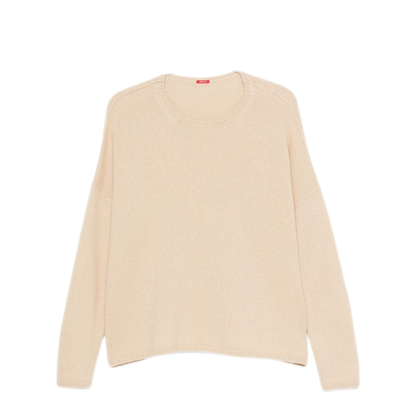 MAYFEYR - Apuntob - Beige Fine Knit Crew Neck Sweater - P1890TS998NATURALE