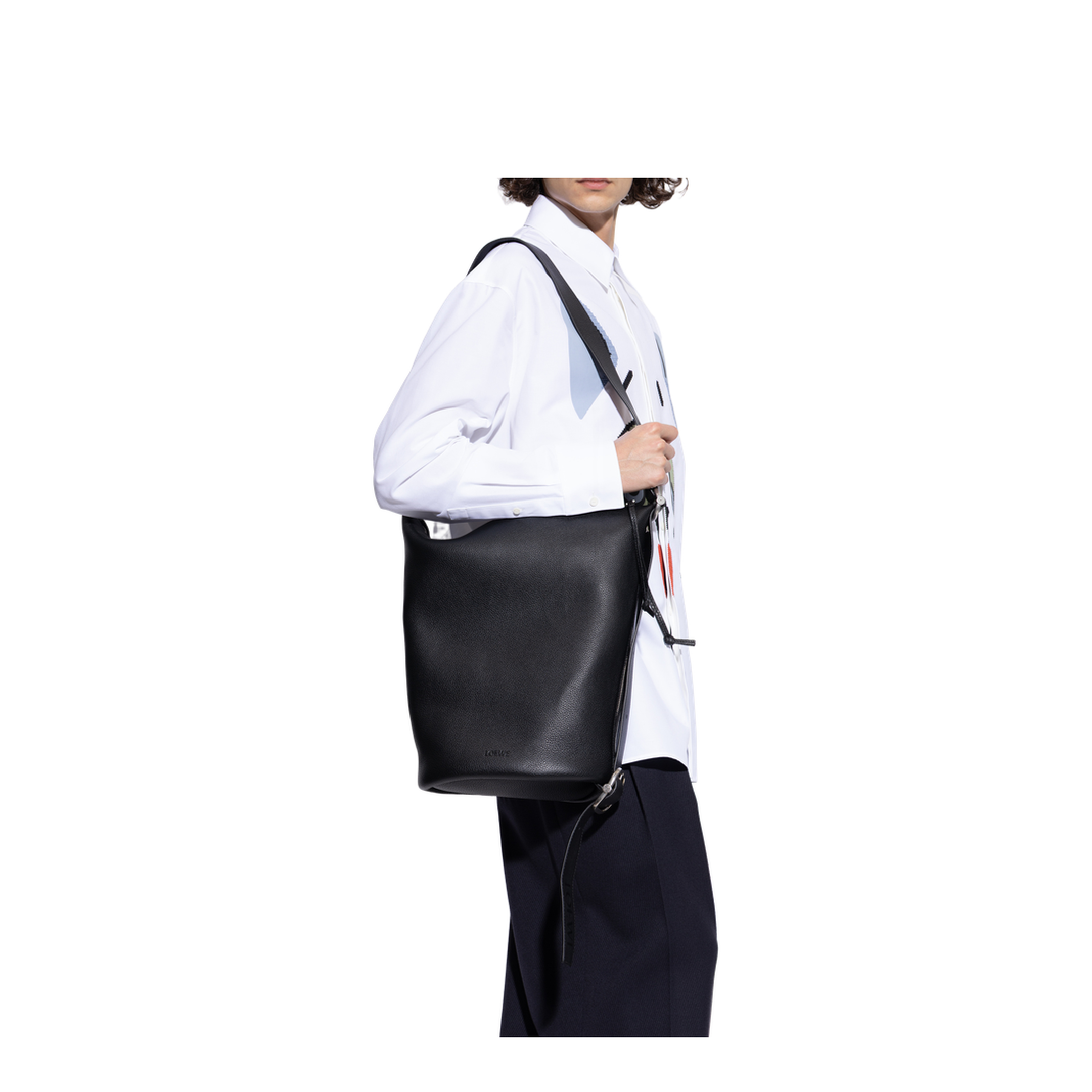 MAYFEYR - Loewe - Loop Medium Shoulder Bag Bucket Type - B000LBMX040BLACK