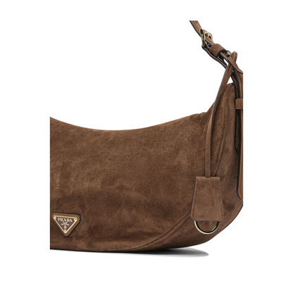 Demi-lune Suede Shoulder Bag