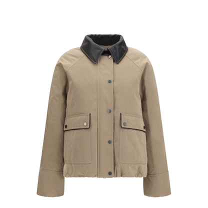 MAYFEYR - Brunello Cucinelli - Padded Down Jacket With Leather Collar - MG5457551