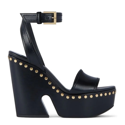 MAYFEYR - Givenchy - Clog Leather Platform Sandals With Studs Detail - BE30APE2FV