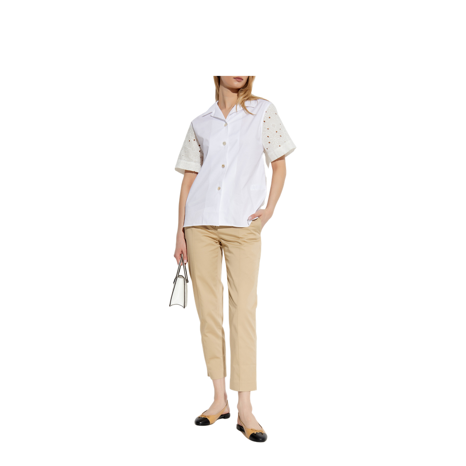 Pants with stitching on the legs