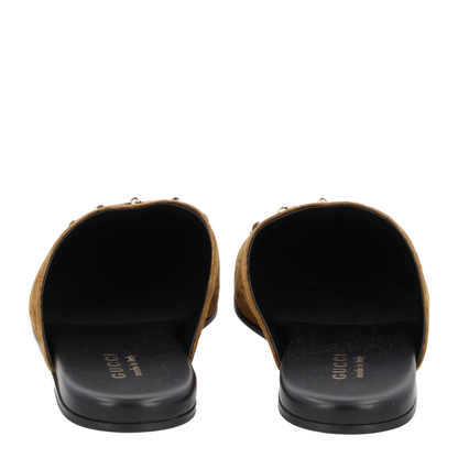 Horsebit Mule Brown Suede