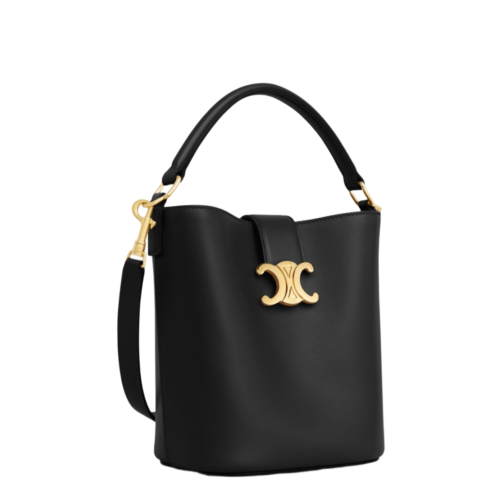 Small Louise Bag in Black Calfskin Leather
