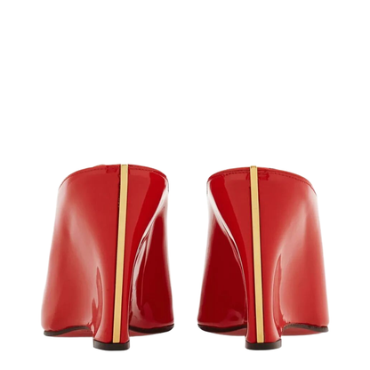 MAYFEYR - Ferragamo - Alicia 95 Peep Toe Patent Leather Mule - 01K8740787683