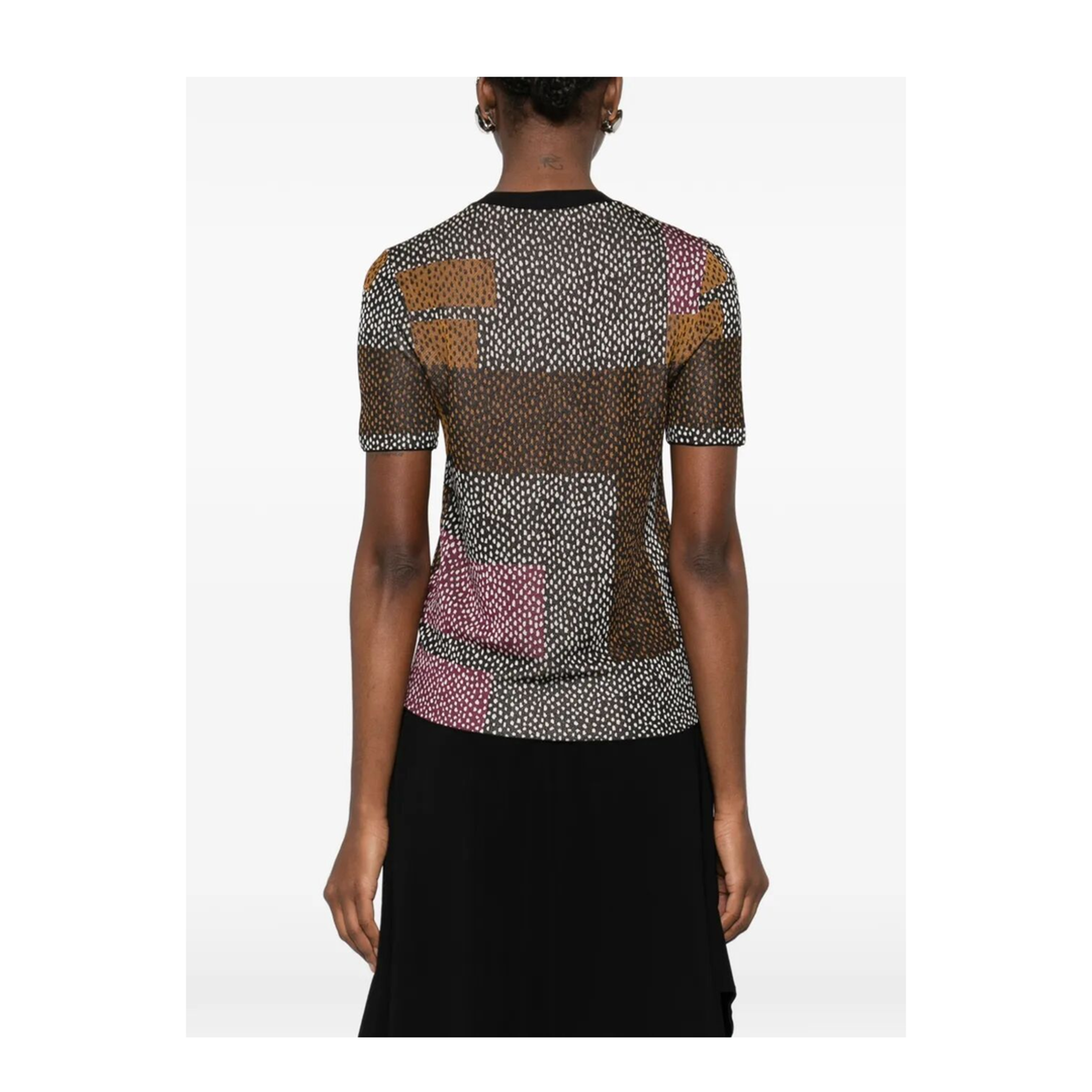 MAYFEYR - Fendi - Peppered-Motif Short-Sleeved Jumper - FZXE42AW4E