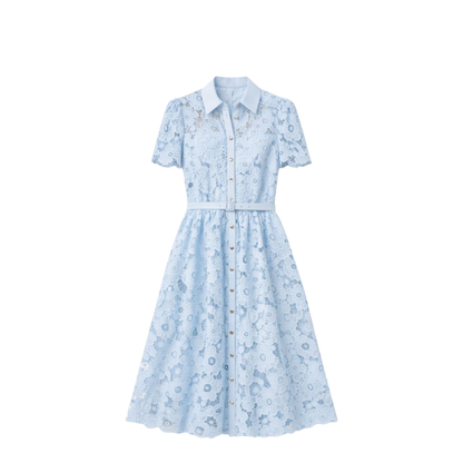 MAYFEYR - Self Portrait - Clear Blue Dress - AC26-024M-BLBLUE