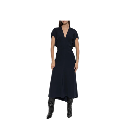 MAYFEYR - Victoria Beckham - Blouson Detail V-Neck Midi Dress - 1126WDR006381A550