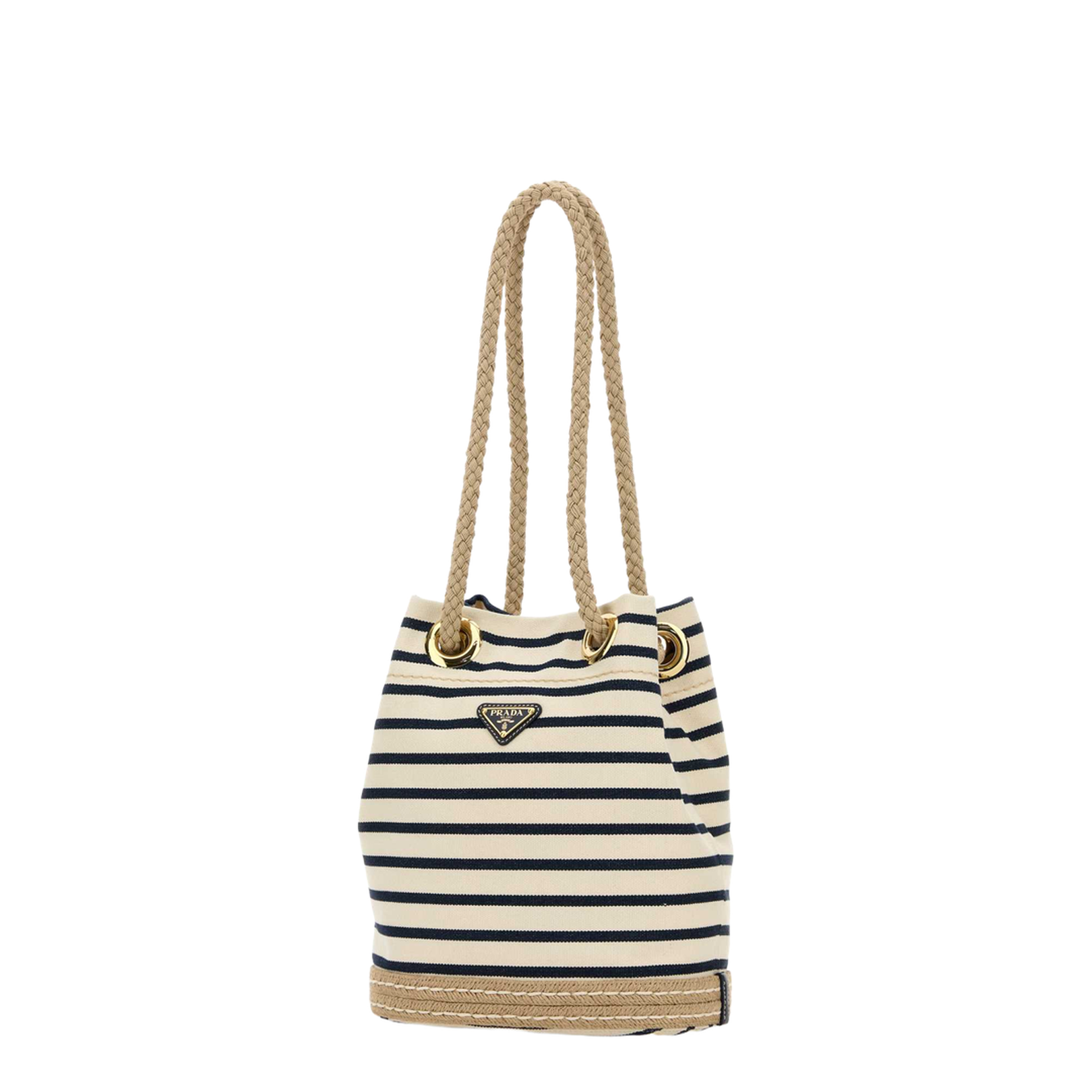 Embroidered Canvas Bucket Bag