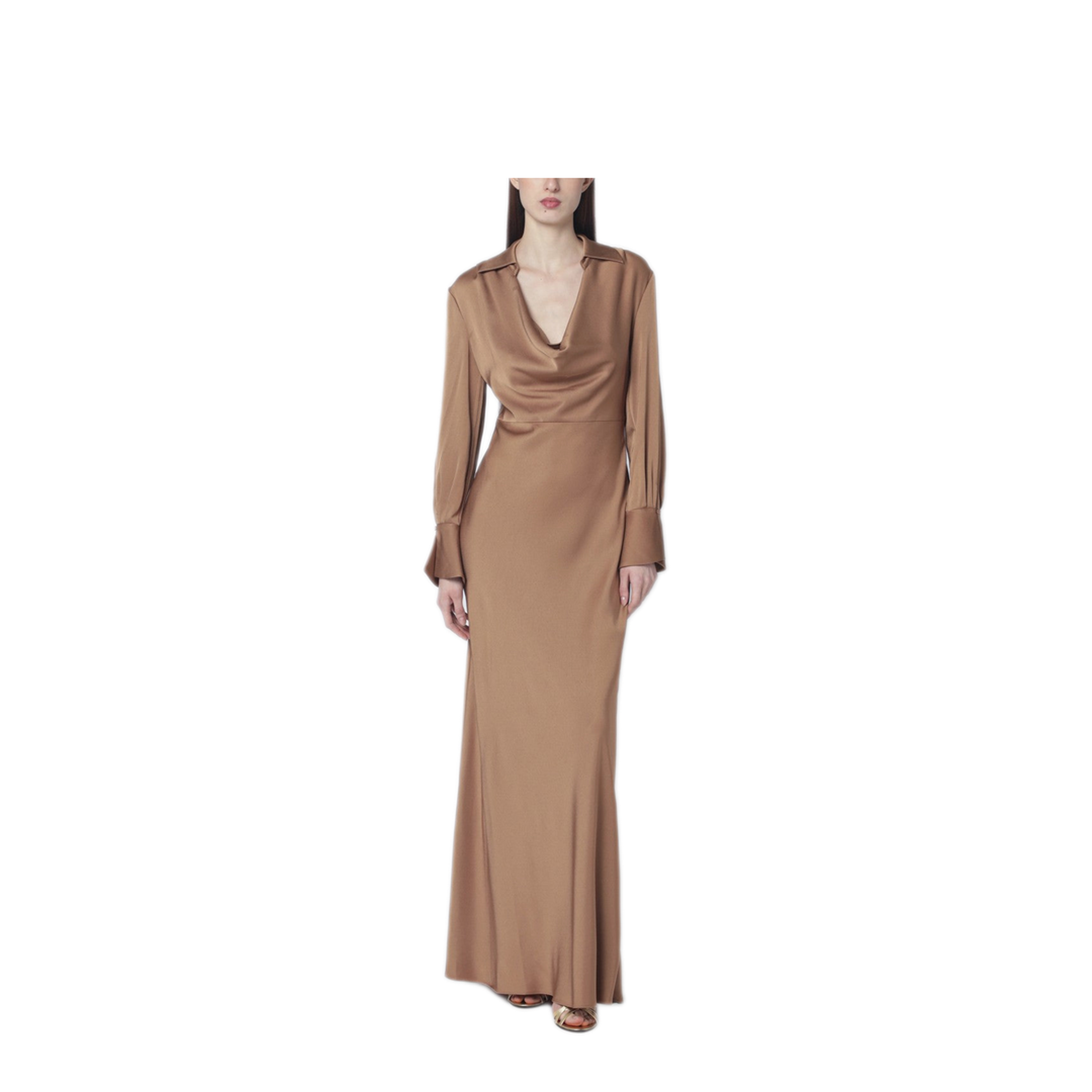 MAYFEYR - Simkhai - Adelle Satin Dress With Draping - 126-1208-QPLCH