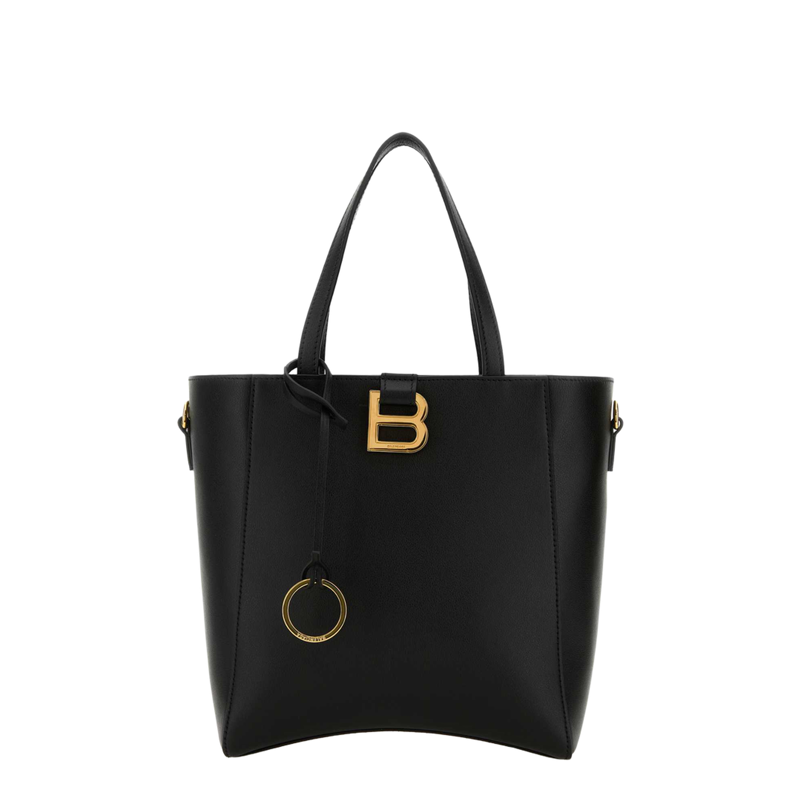 Hourglass Soft Small Tote Bag in Black