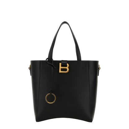 Hourglass Soft Small Tote Bag in Black