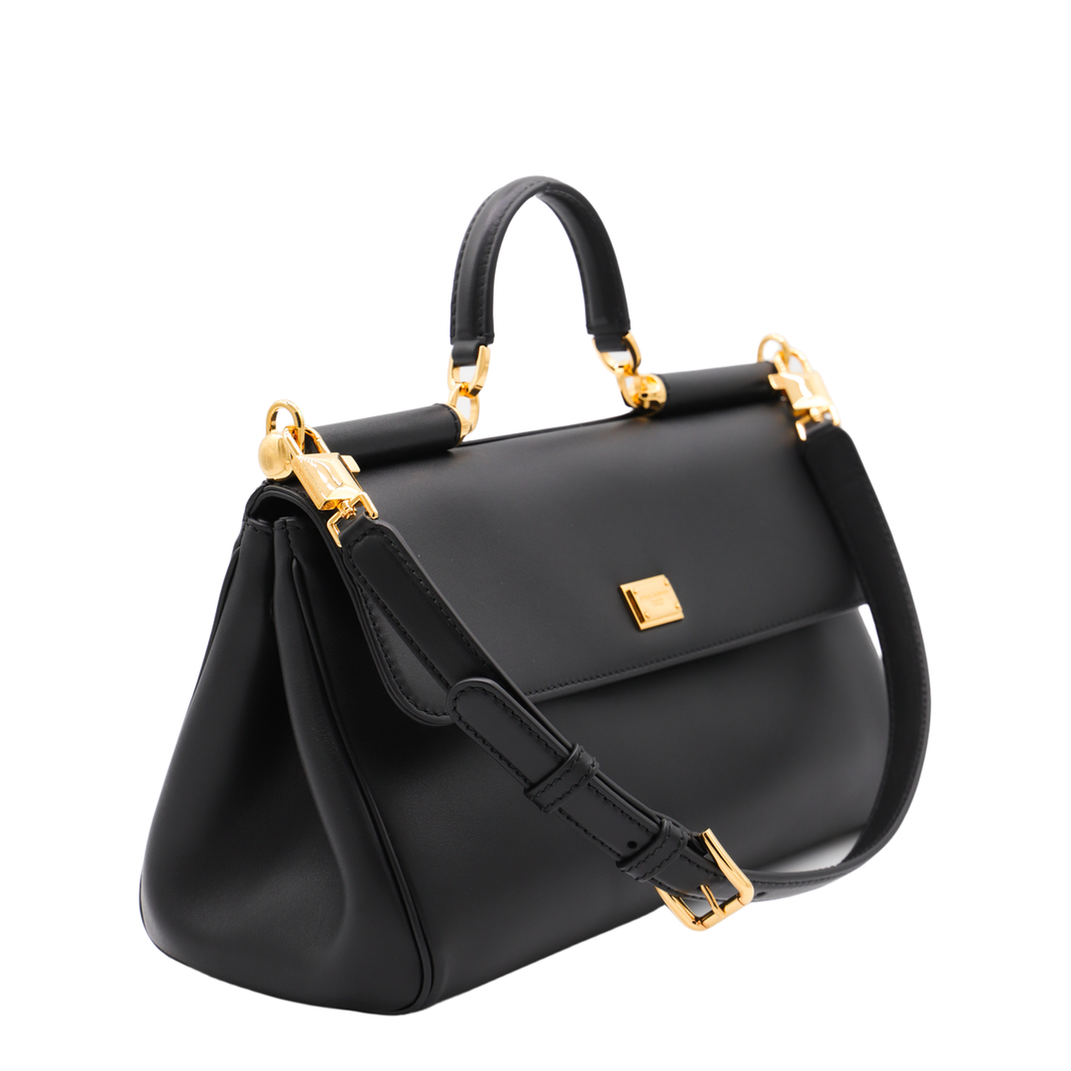 My Sicily handbag in plongé calfskin in Black