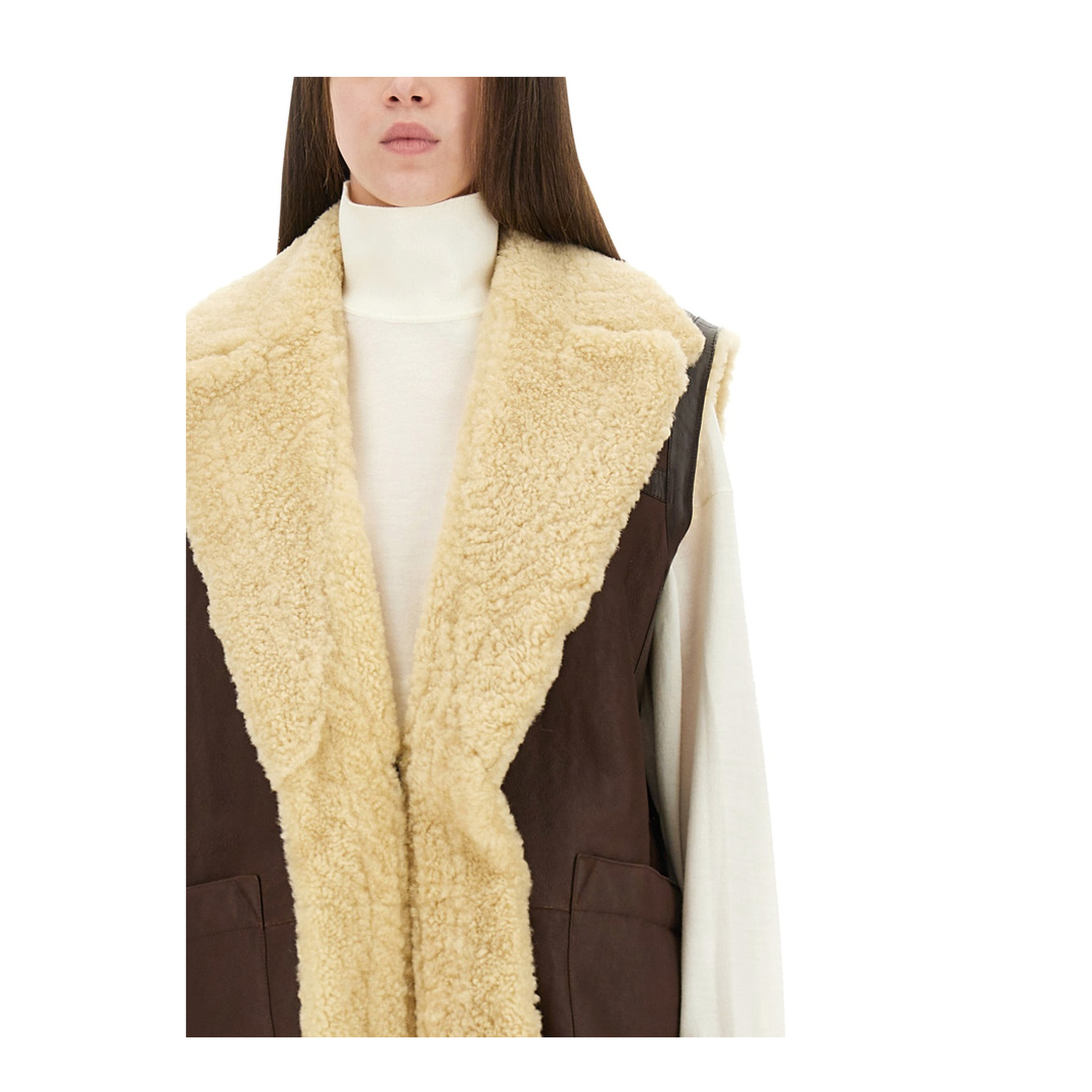 Leather Shearling Vest