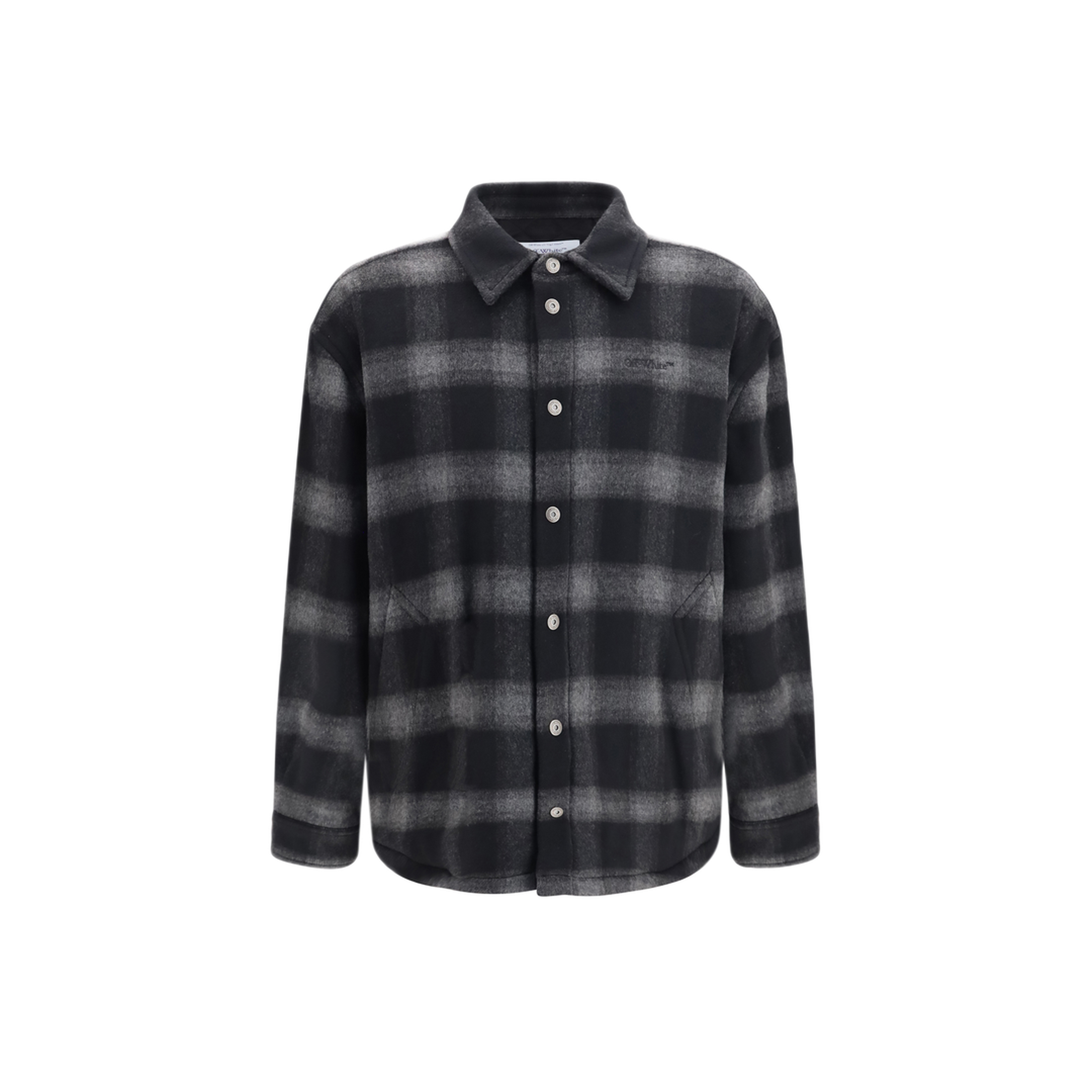 MAYFEYR - Off-White - Padded Flannel Jacket - OMER09TF26FAB00100001