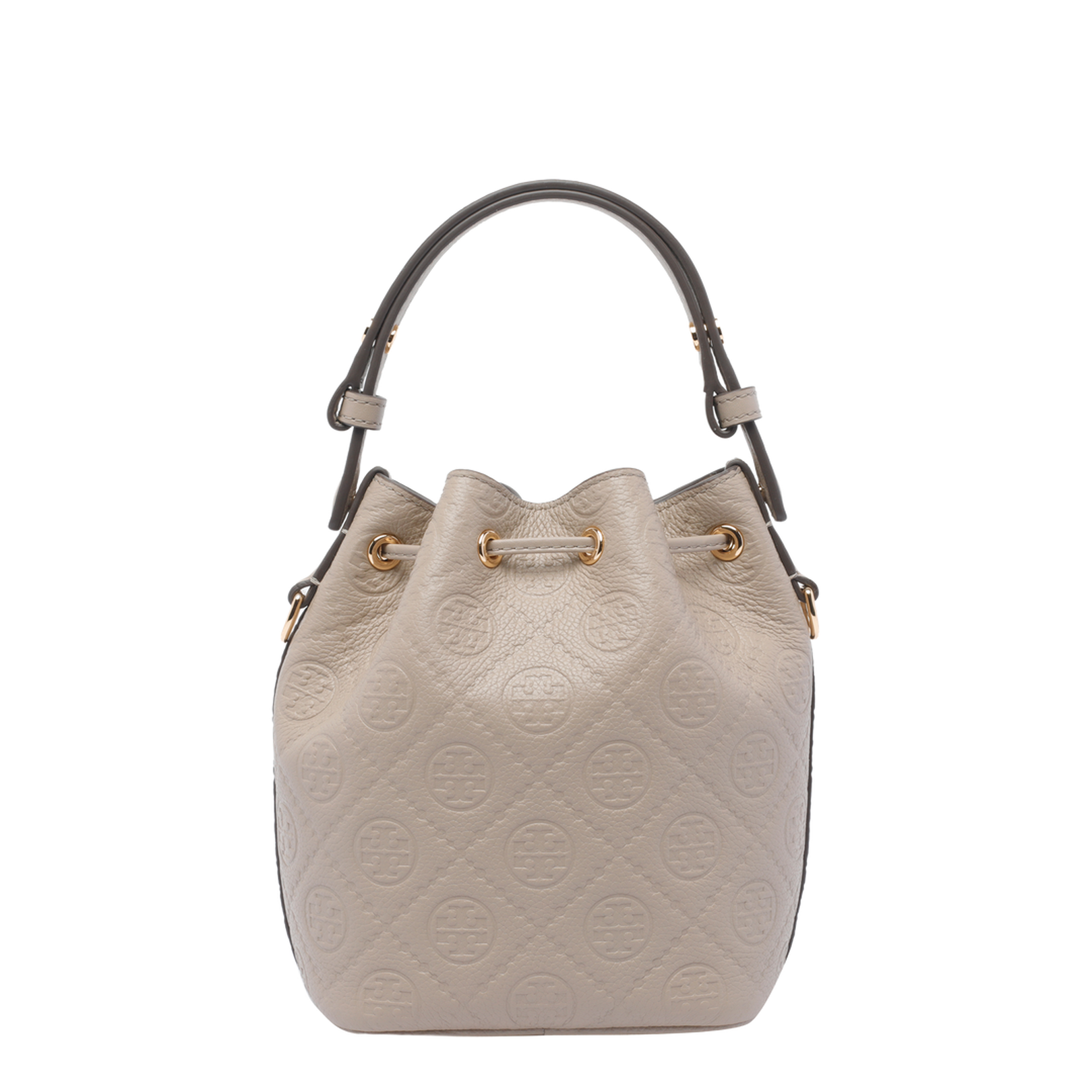 T Monogram Handbags in Metallic