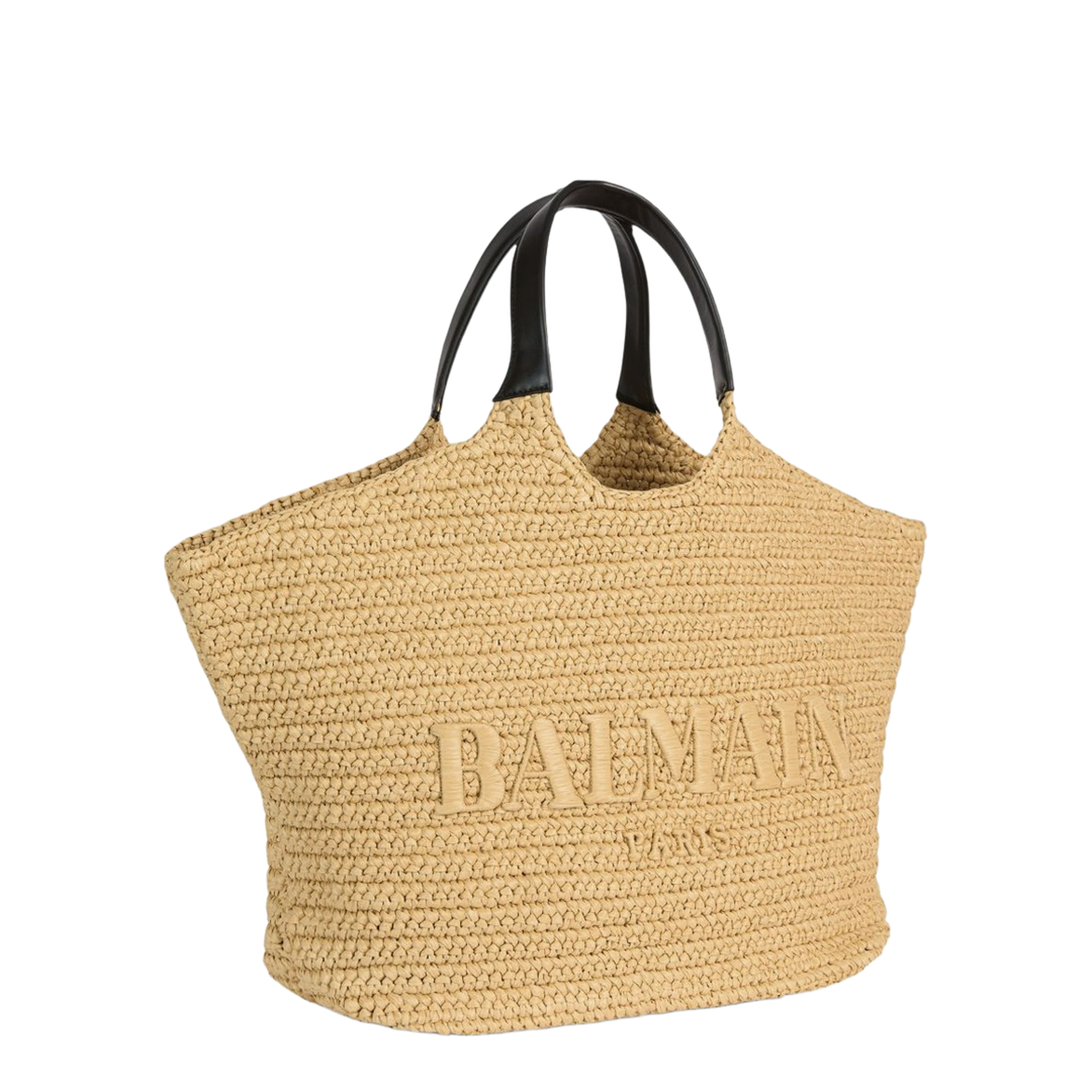 Crochet Medium Calfskin Tote - Beige