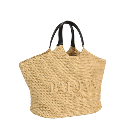 Crochet Medium Calfskin Tote - Beige