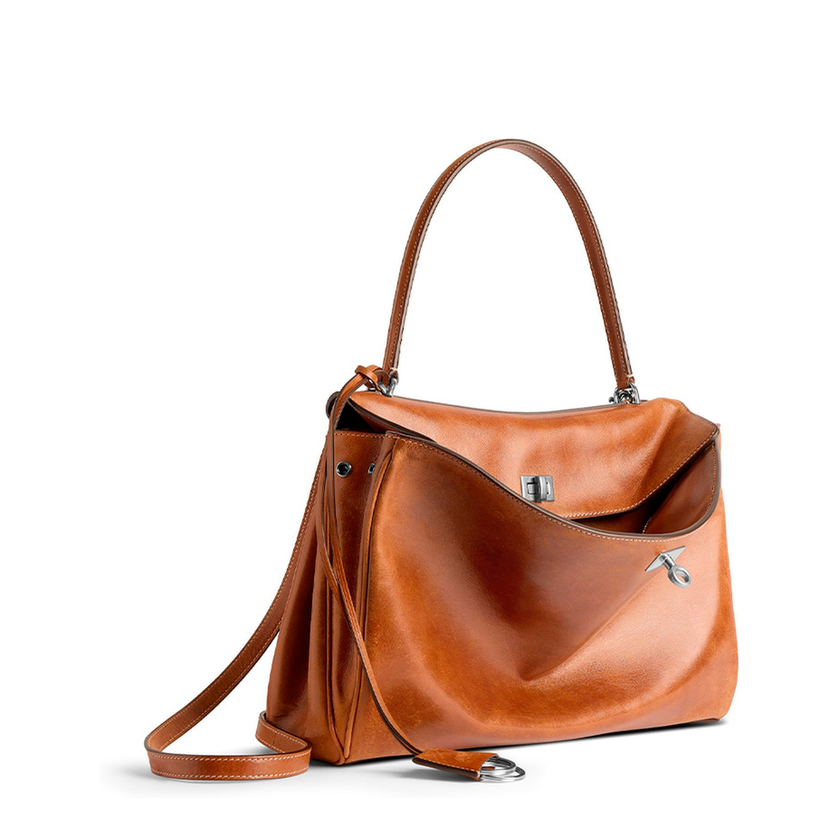 Rodeo Medium Vegetal Tanned Lambskin Handbag - Tan Cowboy