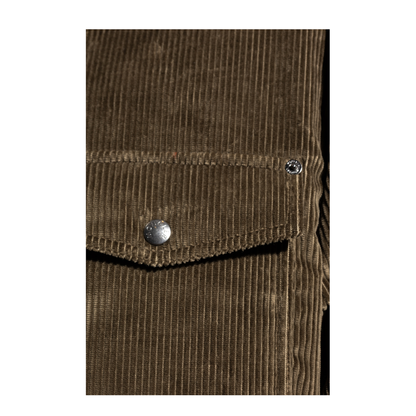 Brown Ambroisie Corduroy Down Shirt Jacket