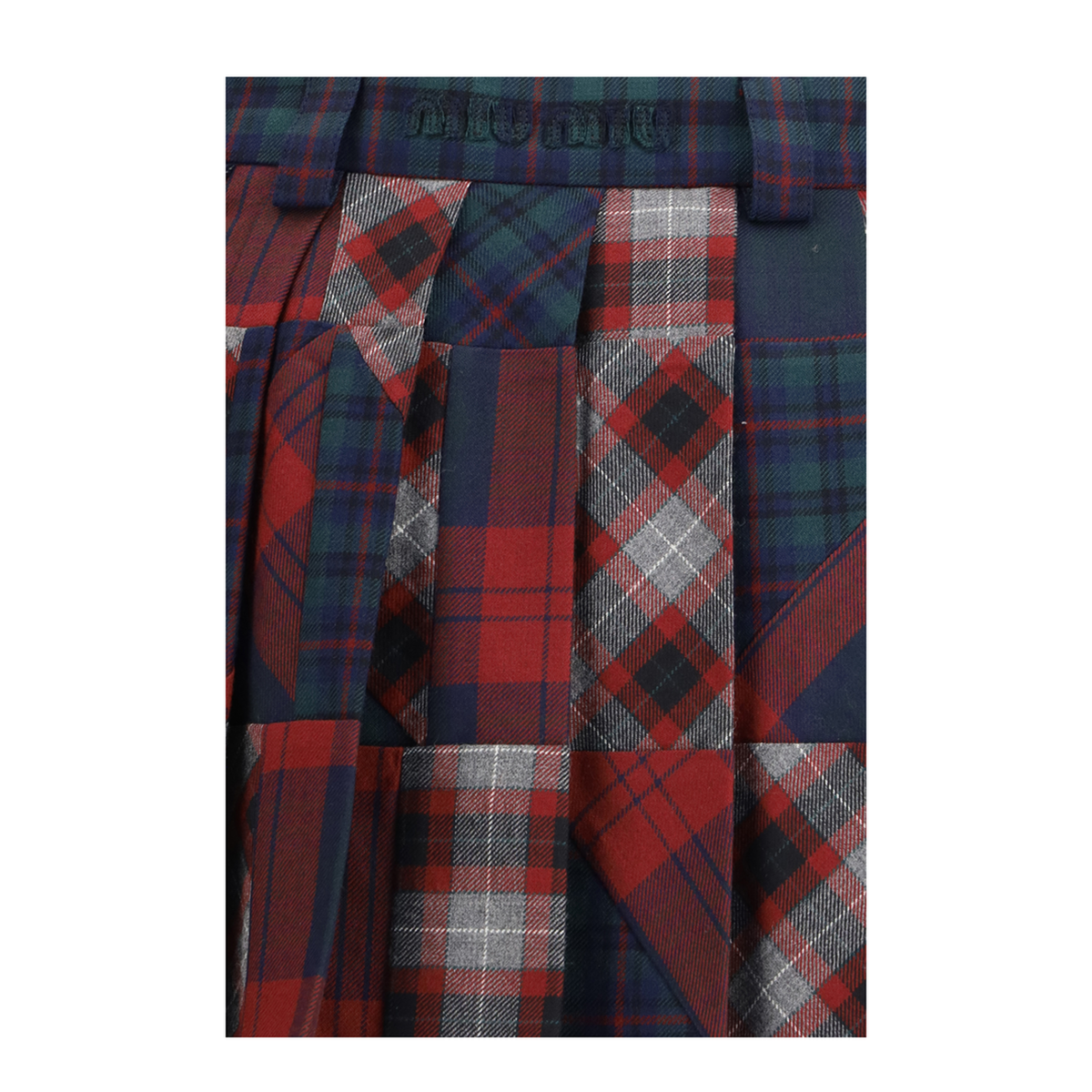 MAYFEYR - Miu Miu - Pleated Patchwork Tartan Mini Skirt - MG2598SOOO18JLF0055