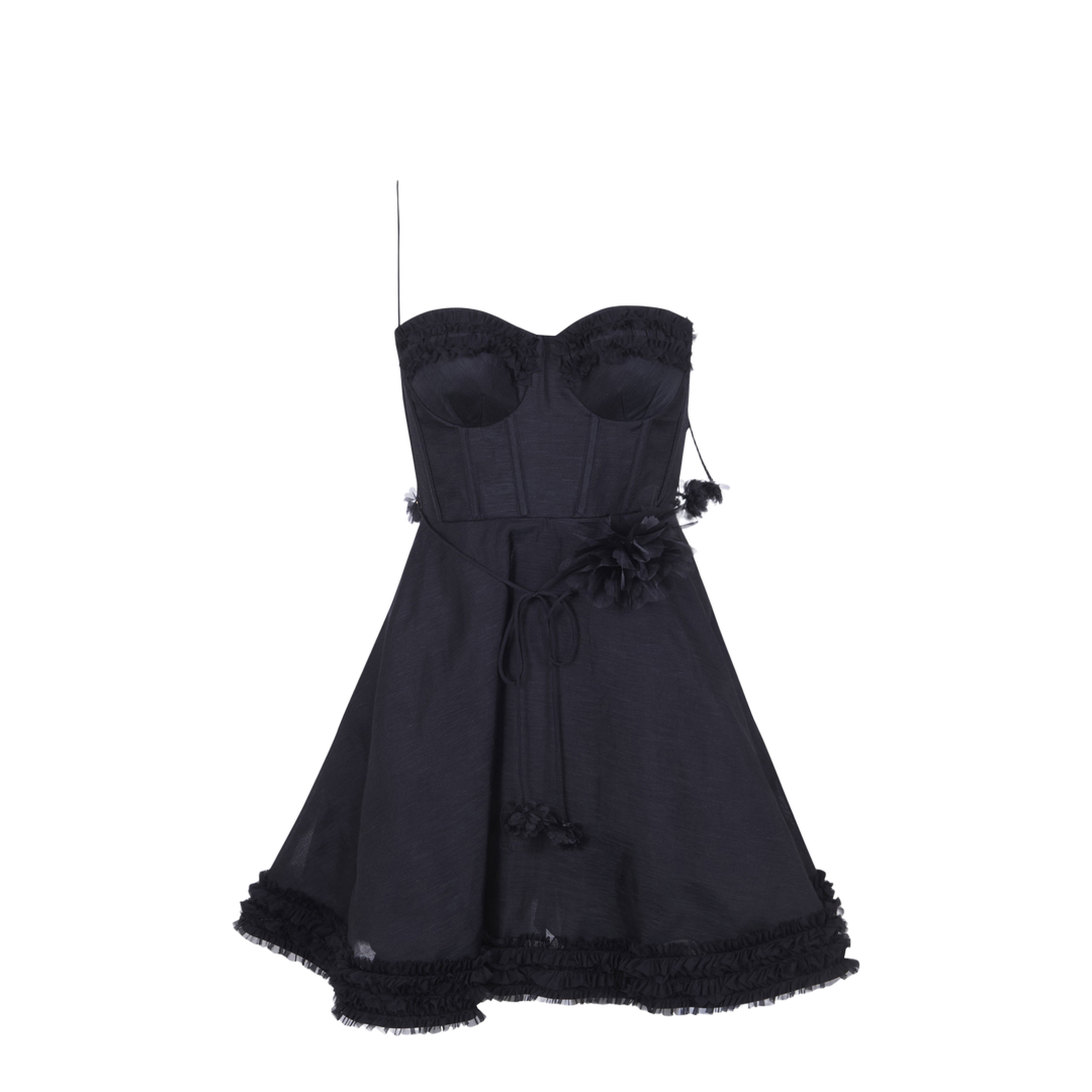 MAYFEYR - Zimmermann - Luna Ruffle Mini Dress - 7569DS261BLK