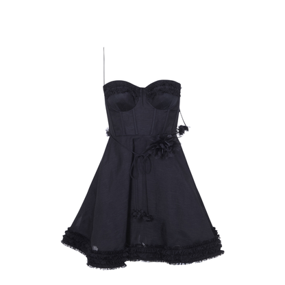 MAYFEYR - Zimmermann - Luna Ruffle Mini Dress - 7569DS261BLK