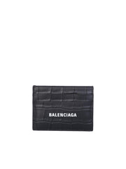 Croc Embossed Cardholder in Black