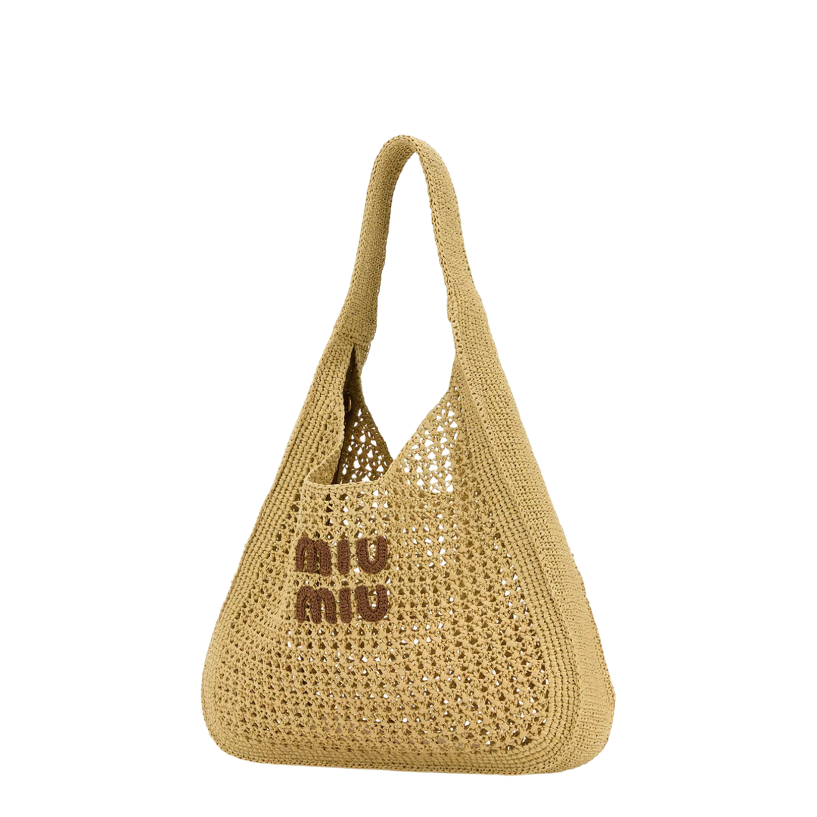 Beige Crochet Shopping Bag