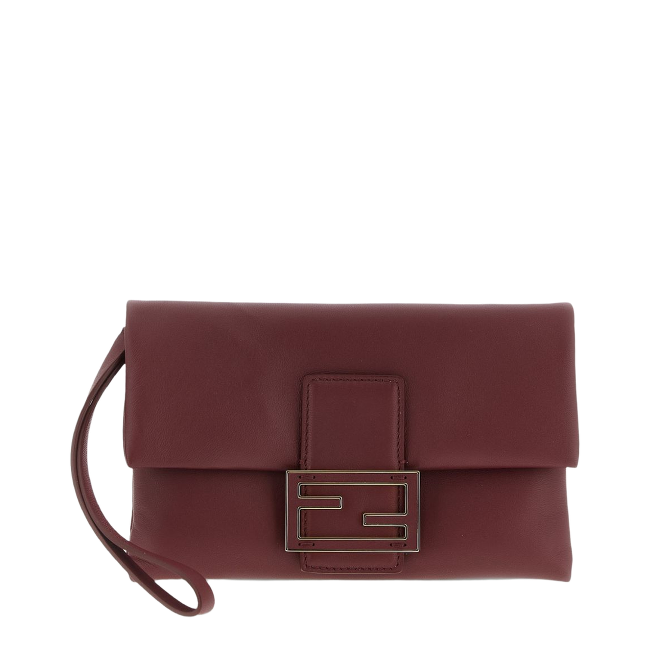 Medium Lambskin Pouch - Burgundy