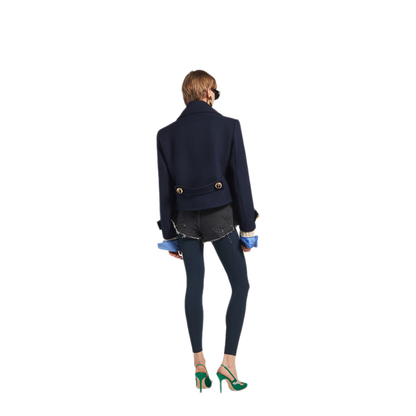 MAYFEYR - Balenciaga - Cropped Peacoat In Textured Wool - A002D7TUU168065