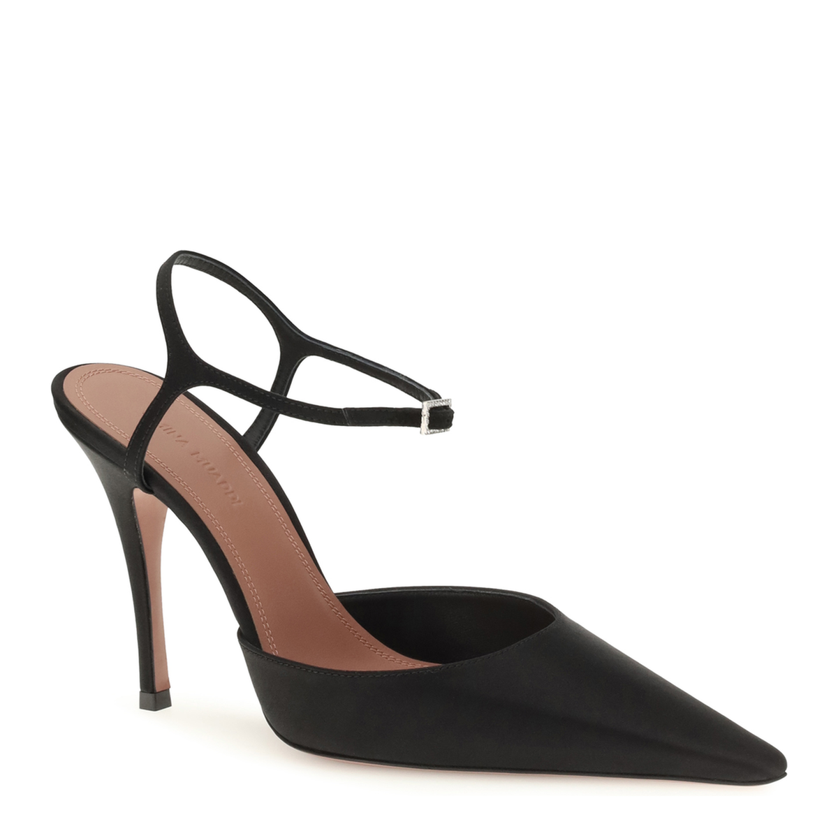 MAYFEYR - Amina Muaddi - Carolyn Satin Slingback Pumps - 18S366599CARBLACKSATIN