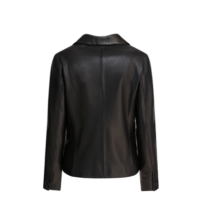 MAYFEYR - Semper - Single Breasted Leather Blazer - BLAZERLEATHERBLACK