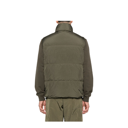 Down Vest in Recycled Nylon Rep