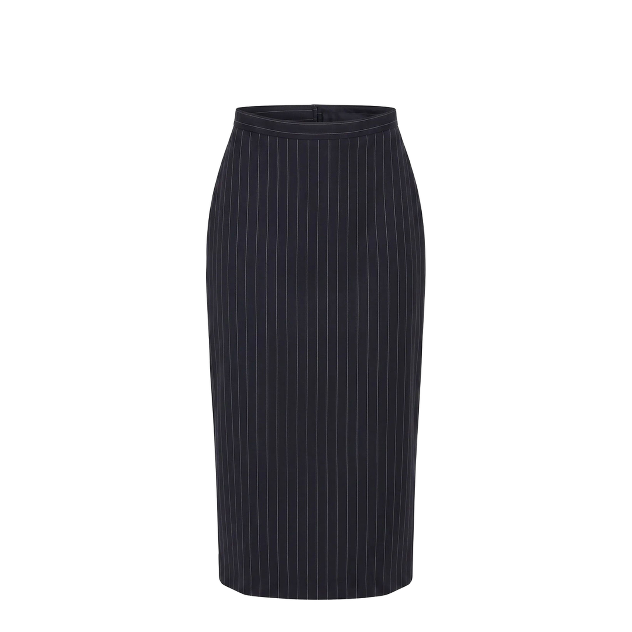 MAYFEYR - Givenchy - Midi Striped Wool Skirt - BW413J16UQ