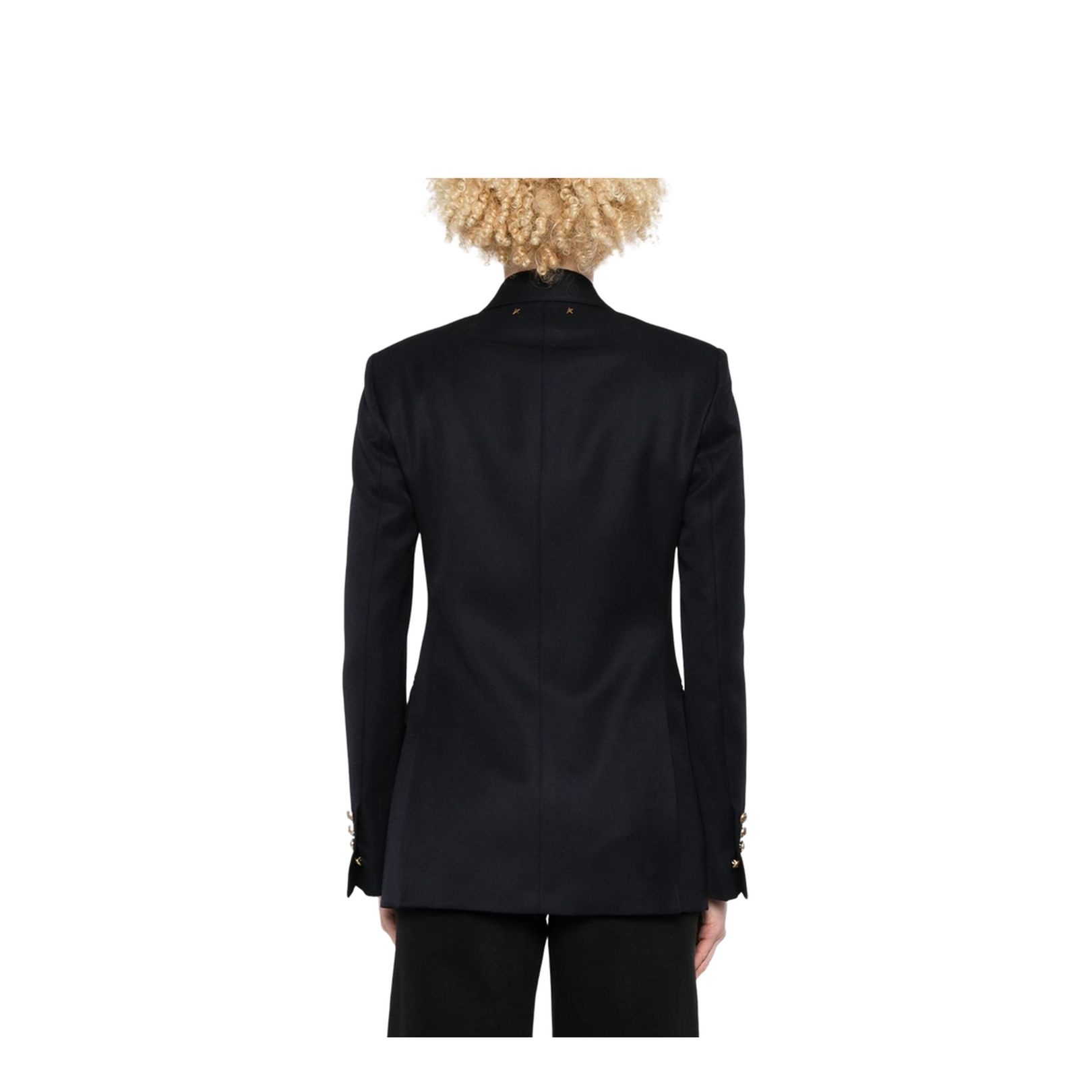 Dark Blue Double-Breasted Blazer