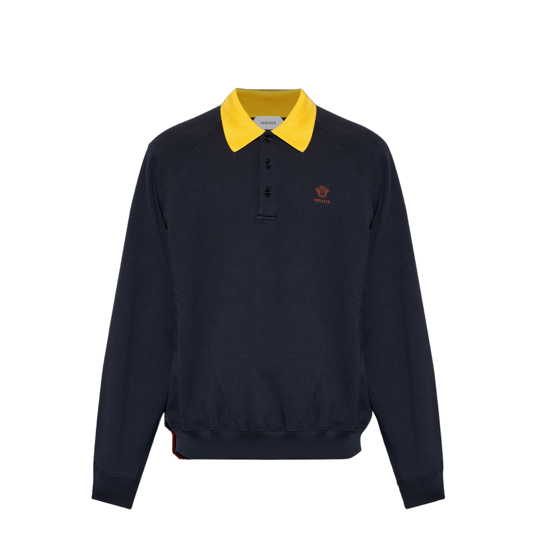 MAYFEYR - Versace - Cotton Polo Shirt With Embroidered Logo - 10245831A179141UI20