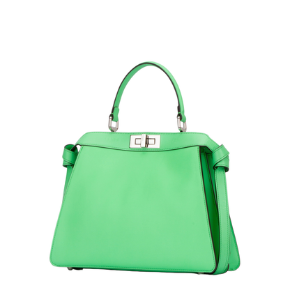 Peekaboo Mini Leather Top Handle Bags - Pastel Green