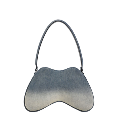 Double-D-Shoulder Bag in Solarised Denim