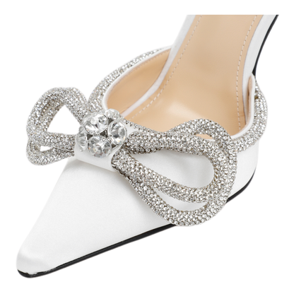 MAYFEYR - MACH & MACH - White Double Bow High Heels - FW200237WHITE