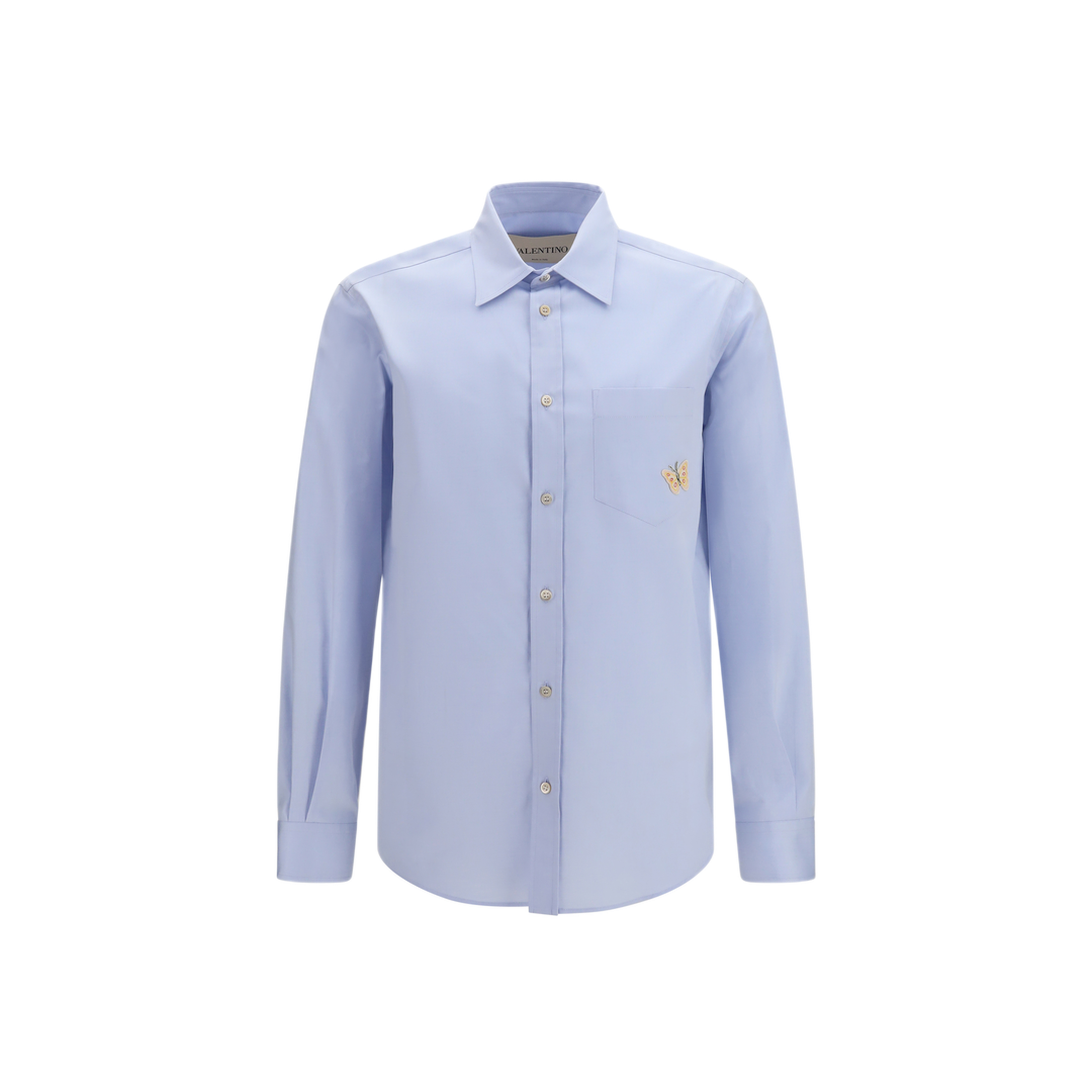 MAYFEYR - Valentino - Cotton Shirt With Butterfly Embroidery - 9V0ABSB2BH1