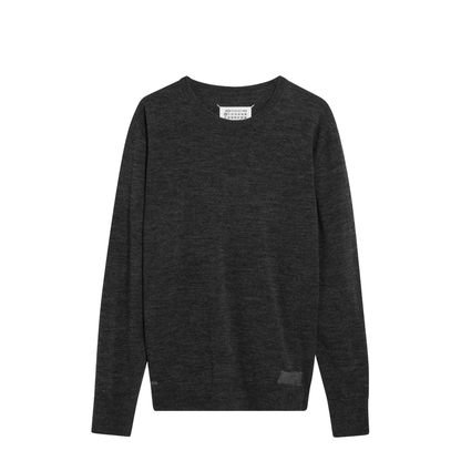 Wool-blend patch sweater