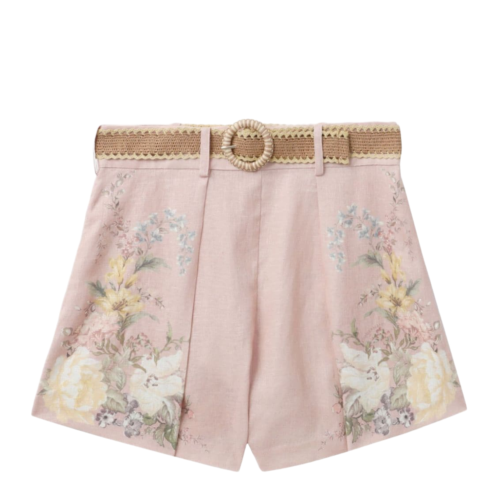 Floral Print Linen Shorts