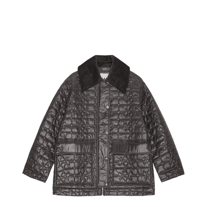 Dark Grey Quilted Jacket
