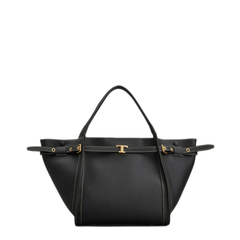 Small Calfskin Shopping Bag - Black