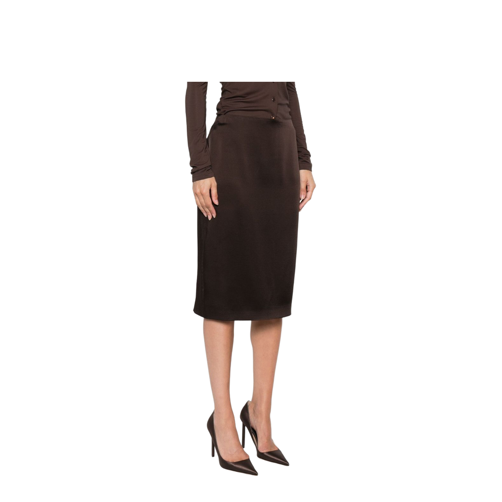 Satin Midi Skirt