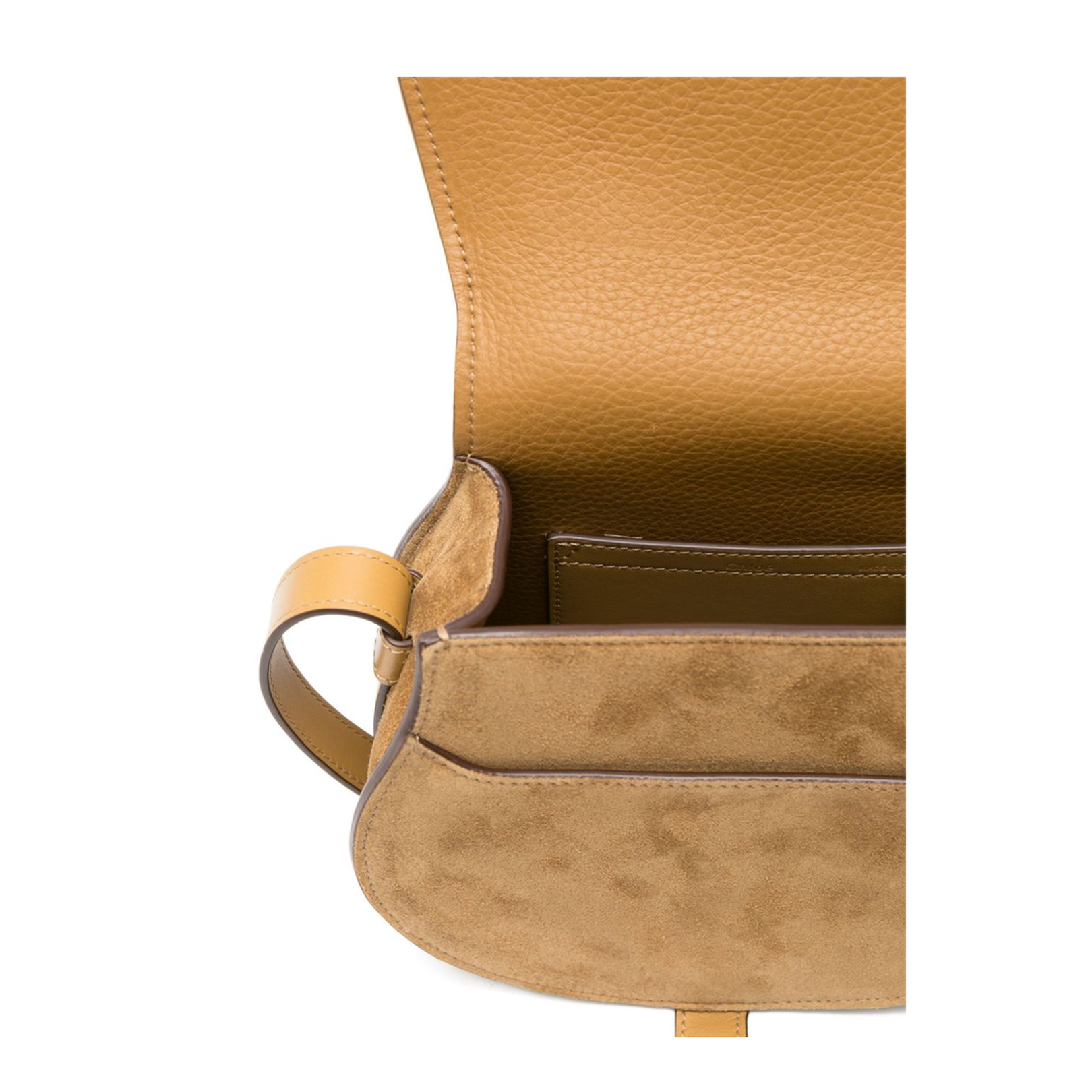 Small Marcie Saddle Bag in Suede Leather