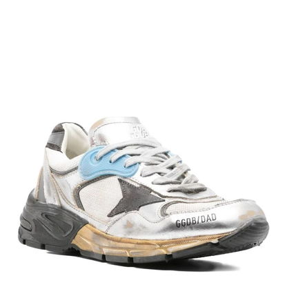 Dad-Star in Mesh and Silver Foiled Leather
