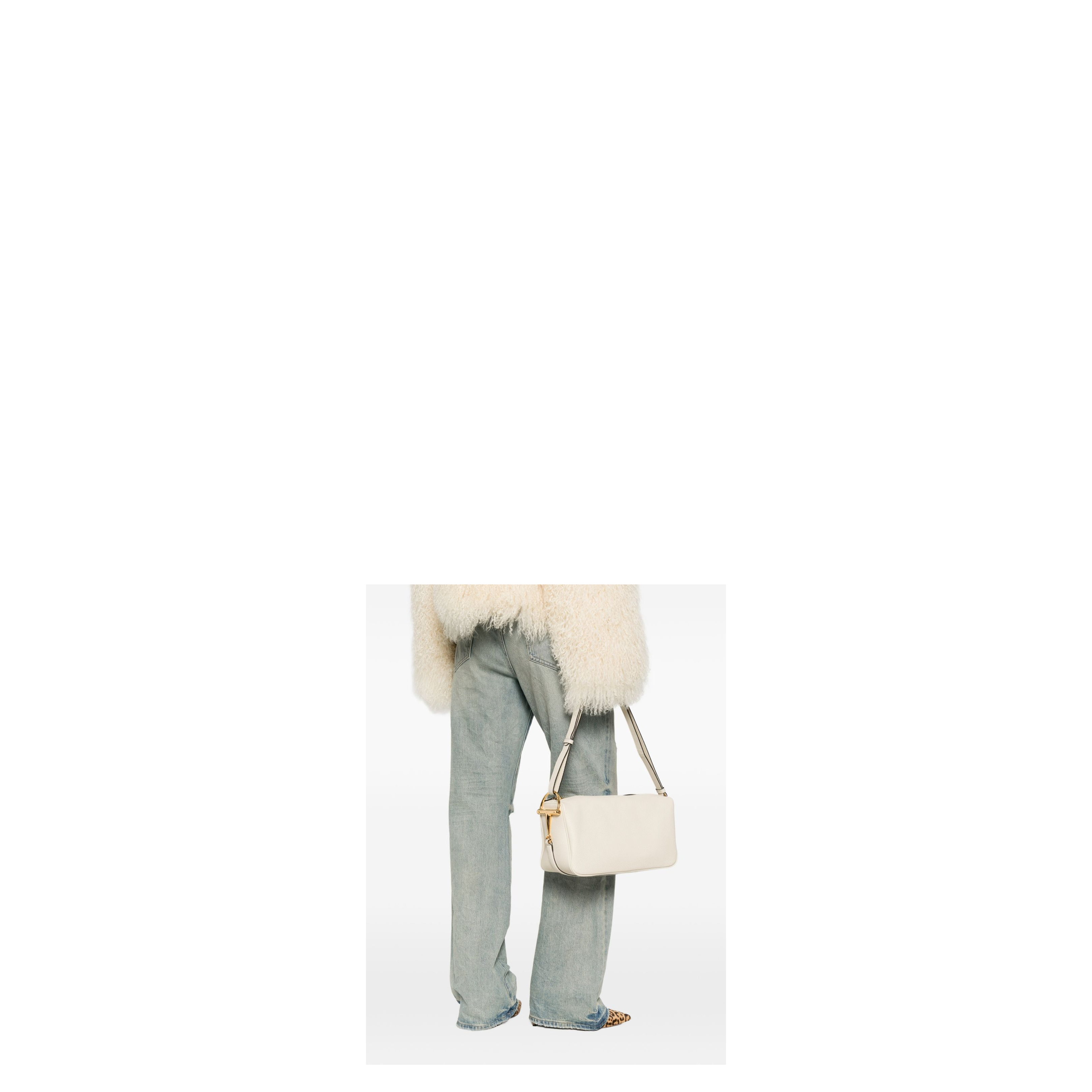 Half Horsebit Medium Shoulder Bag